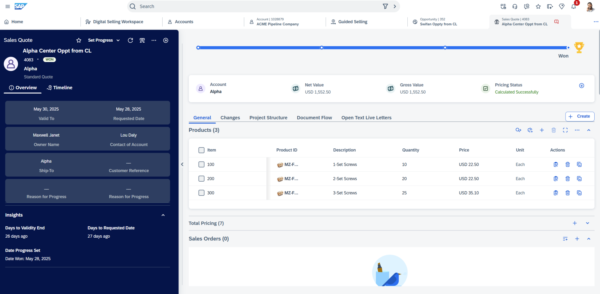 SAP C4C v.2 - Quote app