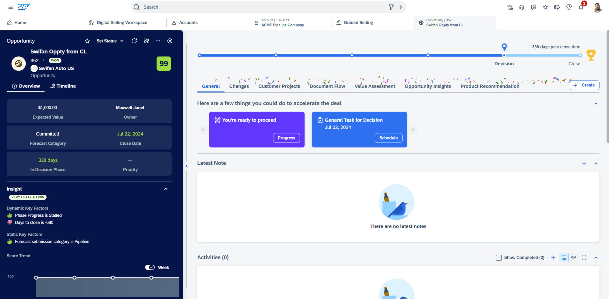 SAP C4C v.2 - Opportunity app