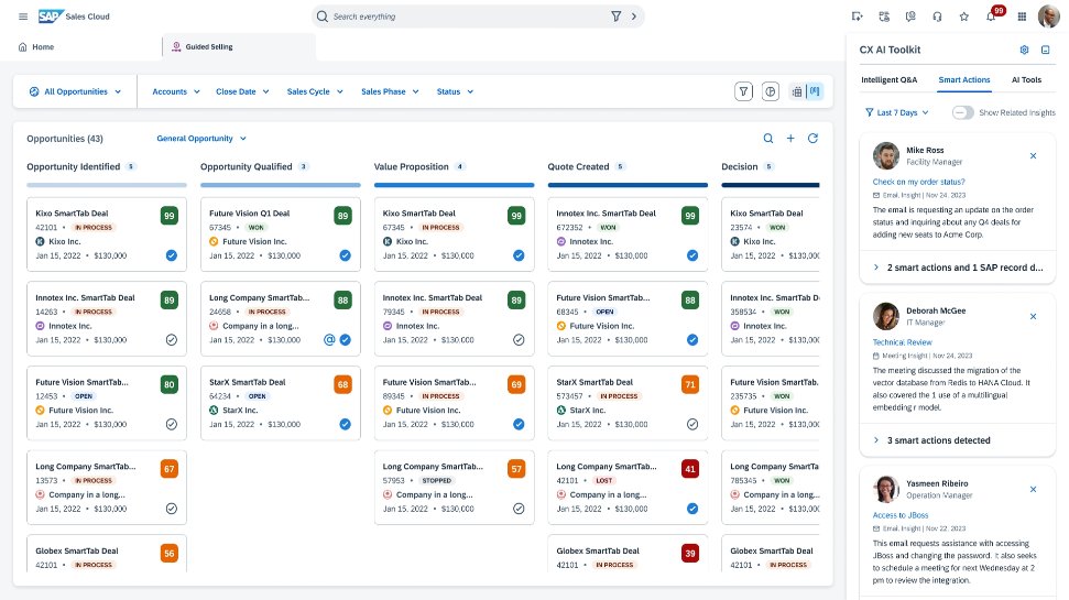 Guided selling in SAP Sales Cloud