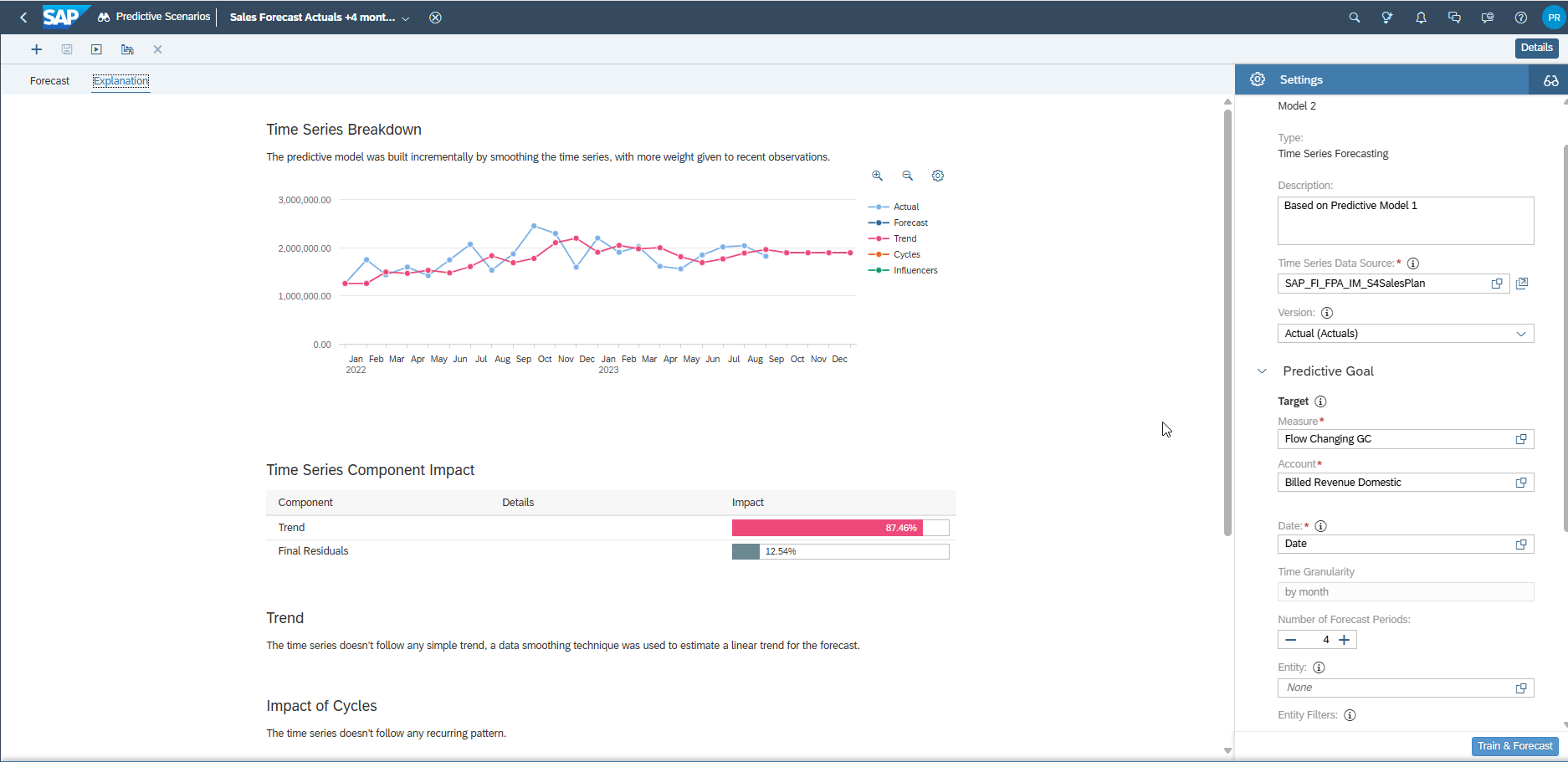 SAP Analytics Cloud - Smart Predict feature