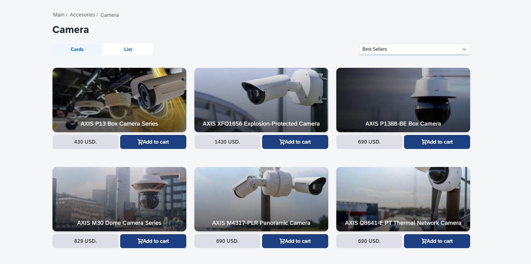 BTP portal ecommerce view catalogue 2