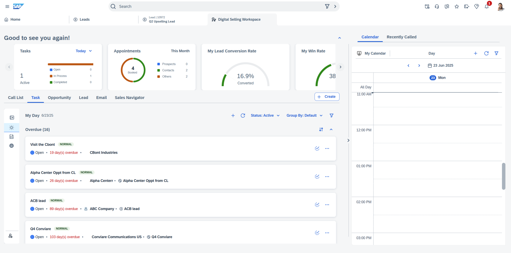 SAP C4C v.2 - Digital selling workspace
