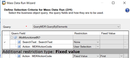 MDR settings (step 2)