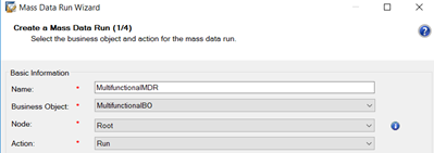 MDR settings (step 1)