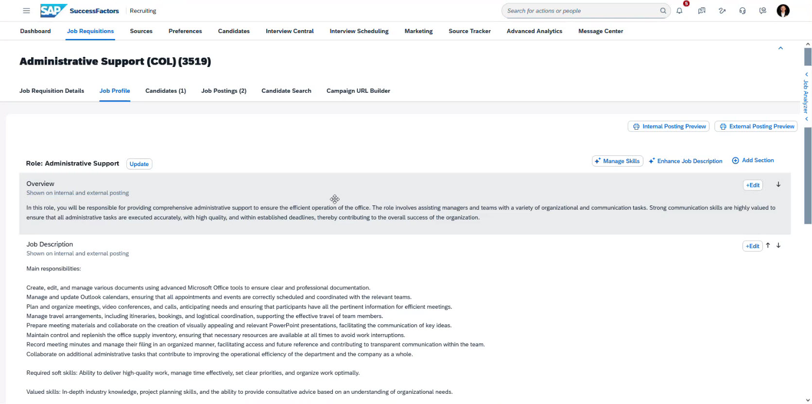 Job Profile