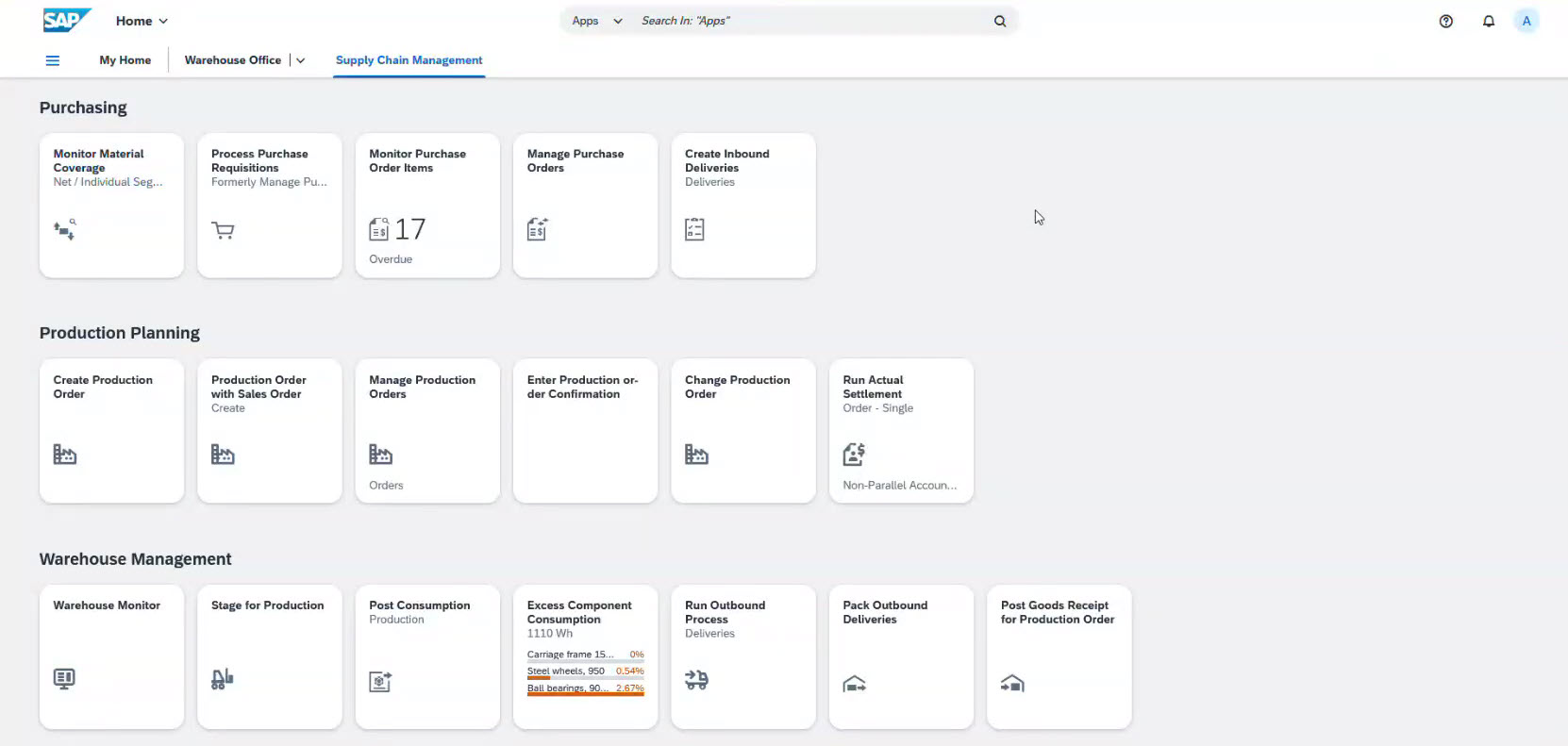 SAP SCM Homepage