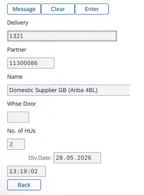 Mobile SAP SCM for warehouse operations delivery info