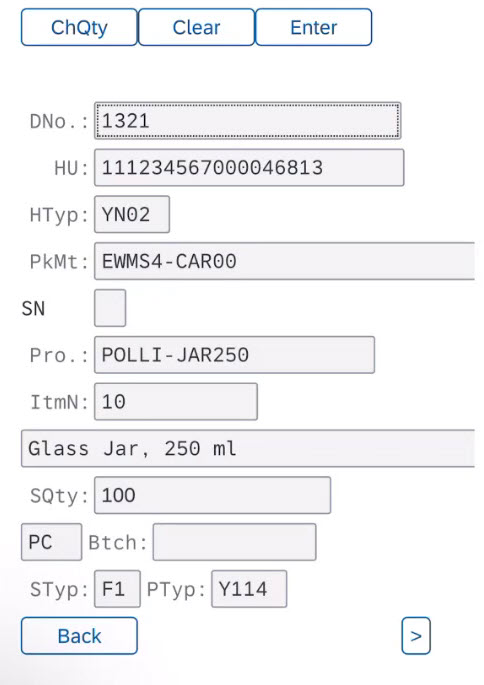 Mobile SAP SCM for warehouse operations delivery info