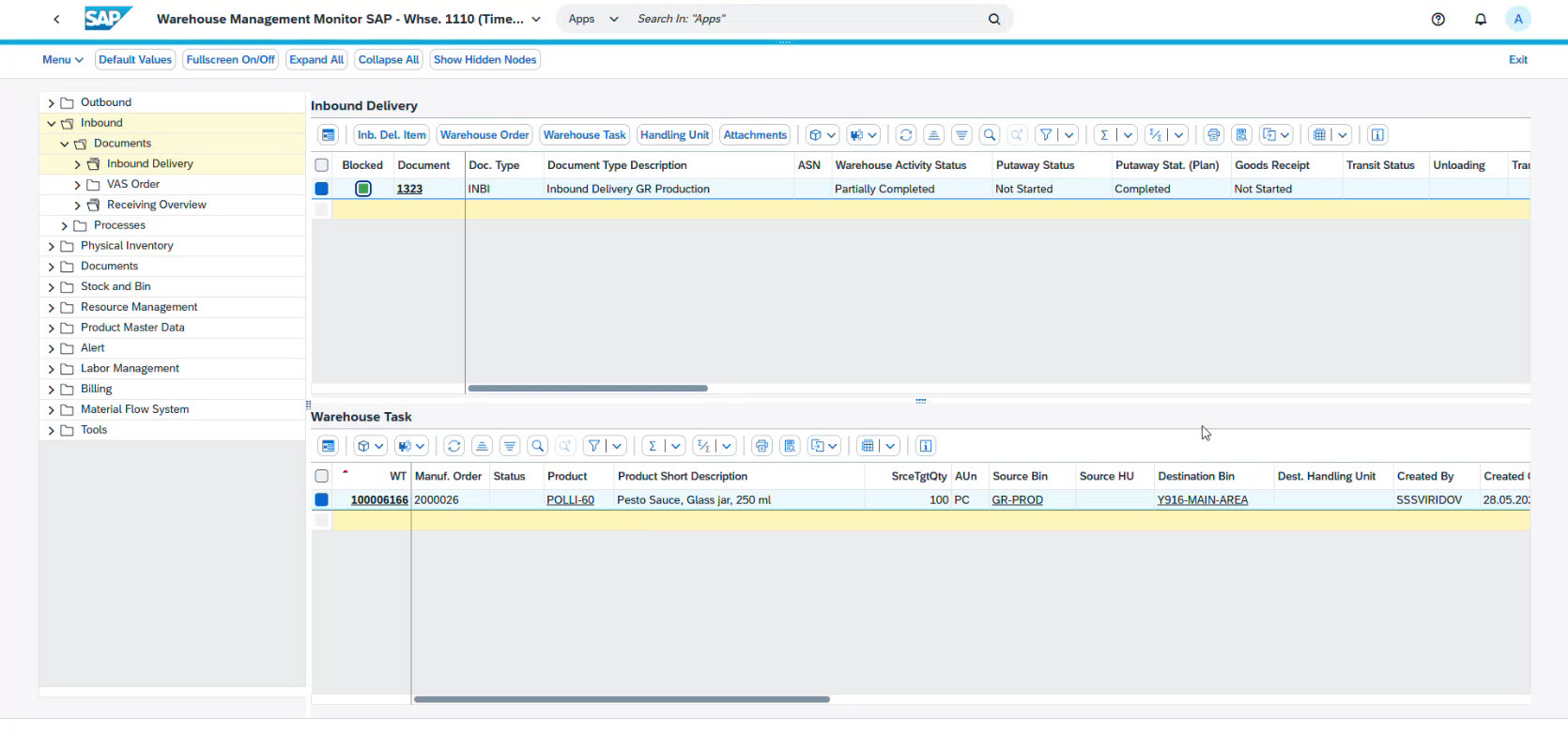 Warehouse management in SAP SCM