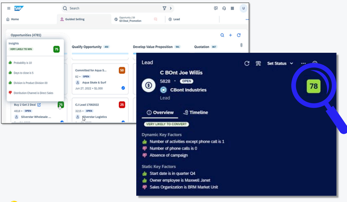 Lead & Opportunity scoring tool in SAP Sales Cloud