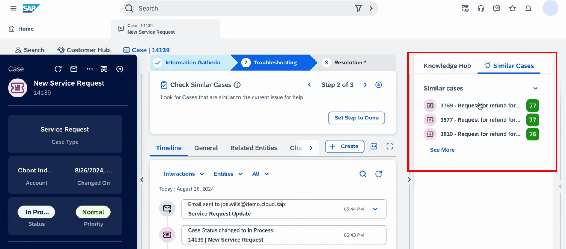 Similar Case Recommendation in SAP Sales and Service Cloud